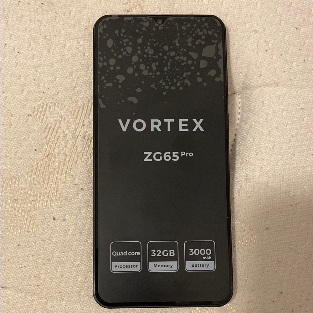 Vortex ZG65 Black Smartphone with Modern Design